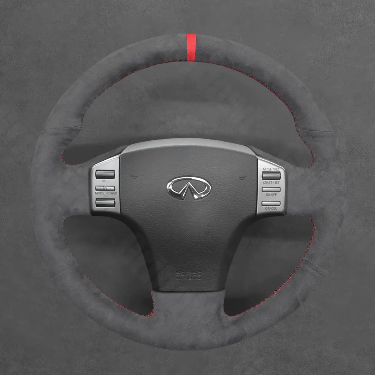 Griffowl Steering Wheel Cover for Infiniti G35 2003-2006. Griffowl's interior mod with hand-sewn DIY steering wheel kit.
