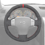 Griffowl Steering Wheel Cover for Infiniti G35 2003-2006. Griffowl's interior mod with hand-sewn DIY steering wheel kit.
