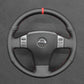 Griffowl Steering Wheel Cover for Nissan Skyline V35 2003-2006. Griffowl's interior mod with hand-sewn DIY steering wheel kit.
