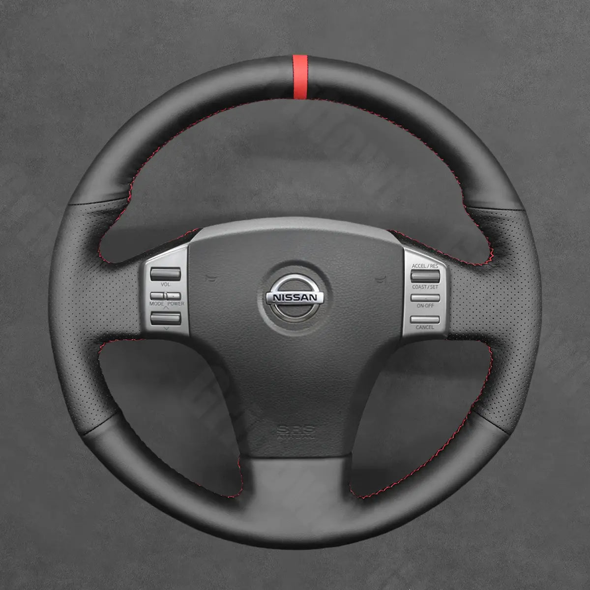 Griffowl Steering Wheel Cover for Nissan Skyline V35 2003-2006. Griffowl's interior mod with hand-sewn DIY steering wheel kit.
