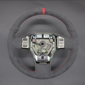 Griffowl Steering Wheel Cover for Nissan Skyline V35 2003-2006. Griffowl's interior mod with hand-sewn DIY steering wheel kit.
