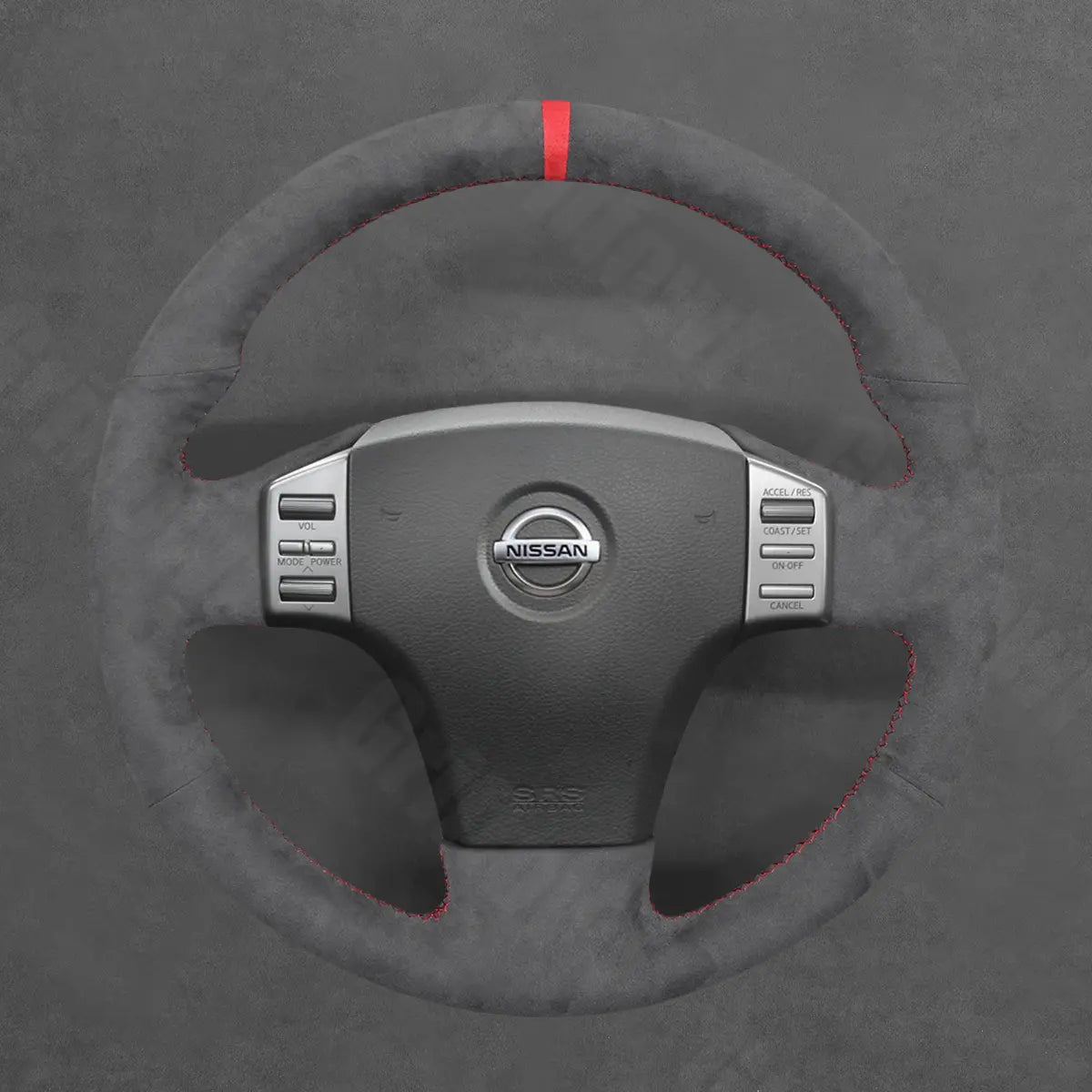 Griffowl Steering Wheel Cover for Nissan Skyline V35 2003-2006. Griffowl's interior mod with hand-sewn DIY steering wheel kit.
