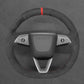 Griffowl Steering Wheel Cover for Tesla Model 3 Y 2023-2025. Griffowl's interior mod with hand-sewn DIY steering wheel kit.
