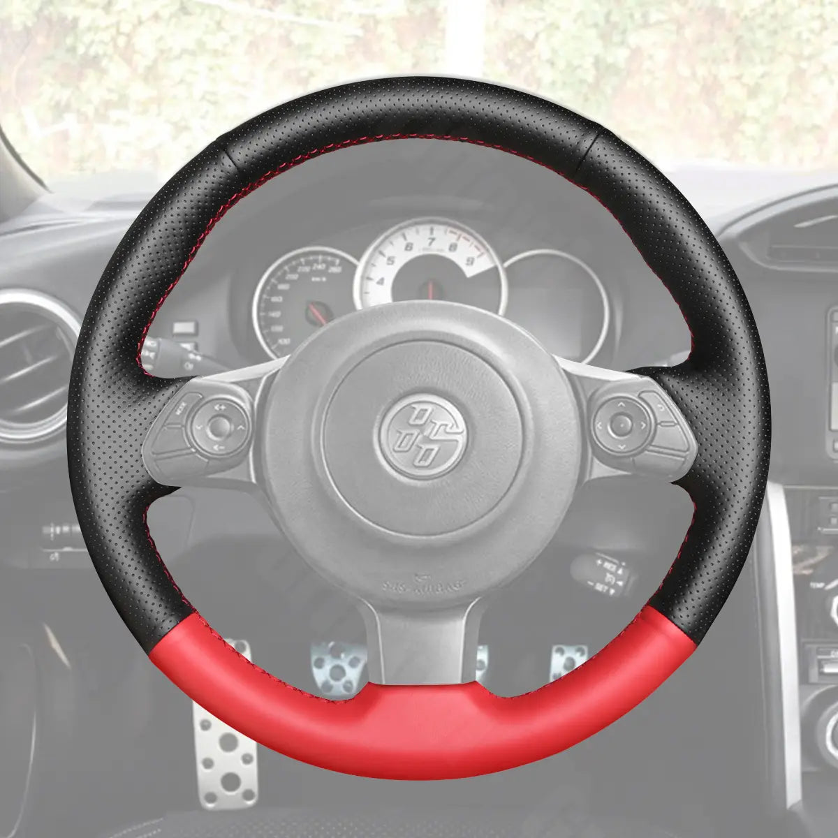 Griffowl Steering Wheel Cover for Bespoke Hatchback Toyota Yaris GR Sport 86 GR86 2019-2020. Hand-sewn kit for drivers seeking precision and comfort.