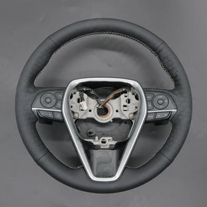 Griffowl Steering Wheel Cover for Toyota Corolla XII E210 Camry Corolla XII E210 Crown Avalon Corolla Cross Venza RAV4 2019-2025. Hand-sewn kit for drivers seeking precision and comfort.