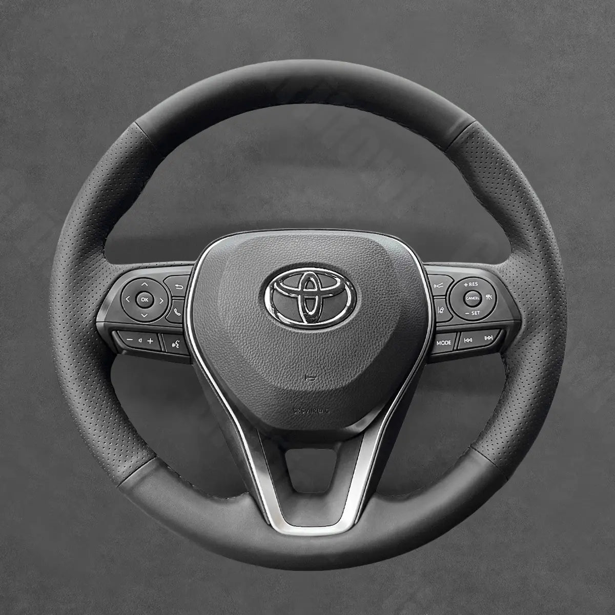 Griffowl Steering Wheel Cover for Toyota Corolla XII E210 Camry Corolla XII E210 Crown Avalon Corolla Cross Venza RAV4 2019-2025. Hand-sewn kit for drivers seeking precision and comfort.
