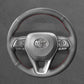 Griffowl Steering Wheel Cover for Toyota Corolla XII E210 Camry Corolla XII E210 Crown Avalon Corolla Cross Venza RAV4 2019-2025. Hand-sewn kit for drivers seeking precision and comfort.