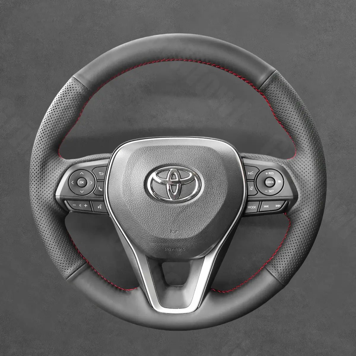Griffowl Steering Wheel Cover for Toyota Corolla XII E210 Camry Corolla XII E210 Crown Avalon Corolla Cross Venza RAV4 2019-2025. Hand-sewn kit for drivers seeking precision and comfort.