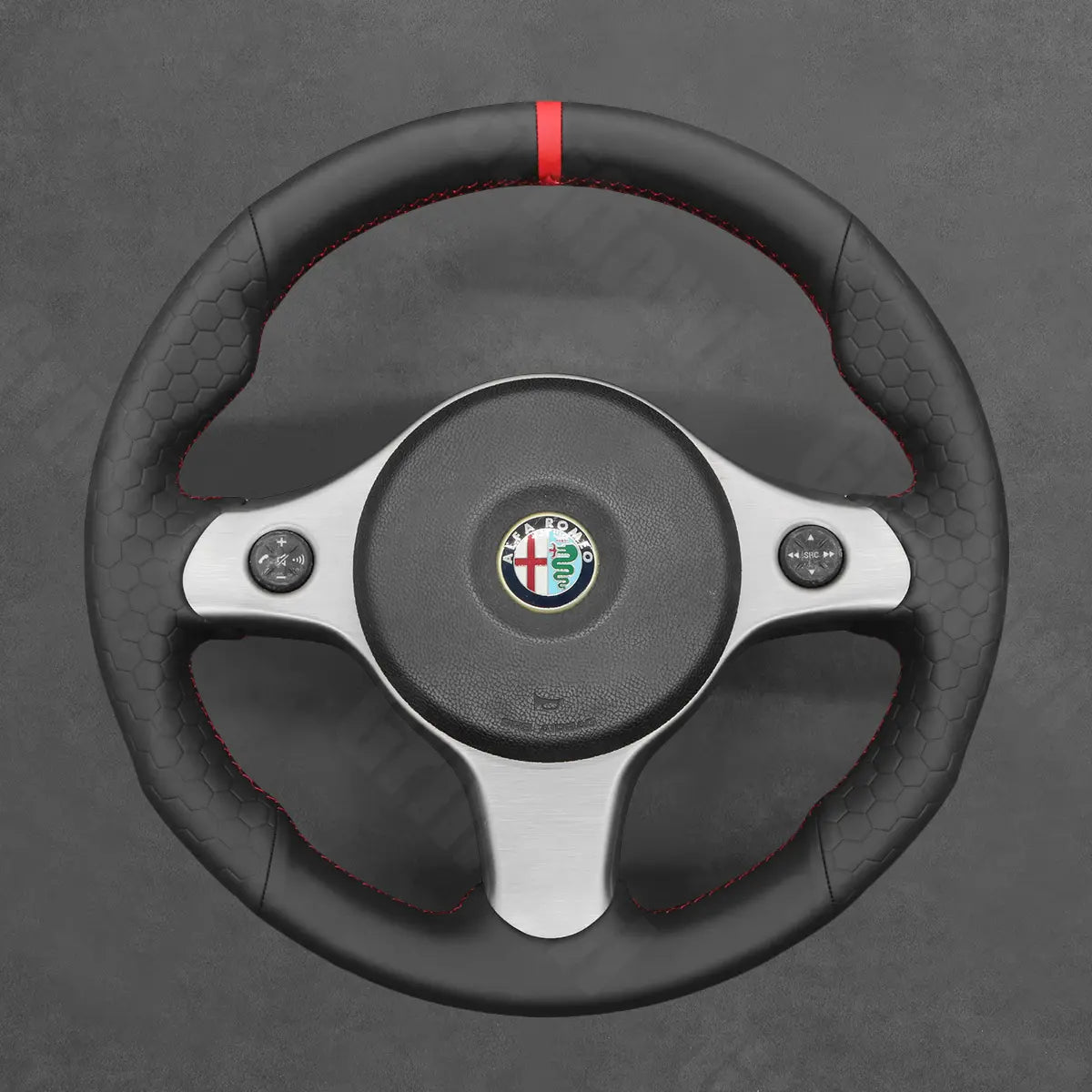 Griffowl Steering Wheel Cover for Tailored Coupe Alfa Romeo 159 TI Brera 2006-2011. Hand-sewn kit for drivers seeking precision and comfort.