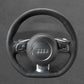 Griffowl Steering Wheel Cover for Tailored Coupe Audi R8 TT 2008-2015. Compact, hand-sewn DIY wrap for quick interior mods and grip upgrade.