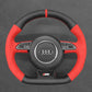 Griffowl Steering Wheel Cover for Tailored Coupe Audi RS6 RS7 S3 S4 S5 S6 S7 2013-2018. Elevate your interior with Griffowl's wrap and stitch kit.
