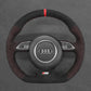 Tailored Steering Wheel Cover for Audi RS6 RS7 S3 S4 S5 S6 S7 2013-2018