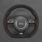 Griffowl Steering Wheel Cover for Tailored Coupe Audi RS6 RS7 S3 S4 S5 S6 S7 2013-2018. Elevate your interior with Griffowl's wrap and stitch kit.
