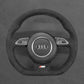 Tailored Steering Wheel Cover for Audi RS6 RS7 S3 S4 S5 S6 S7 2013-2018