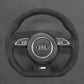 Griffowl Steering Wheel Cover for Tailored Coupe Audi RS6 RS7 S3 S4 S5 S6 S7 2013-2018. Elevate your interior with Griffowl's wrap and stitch kit.
