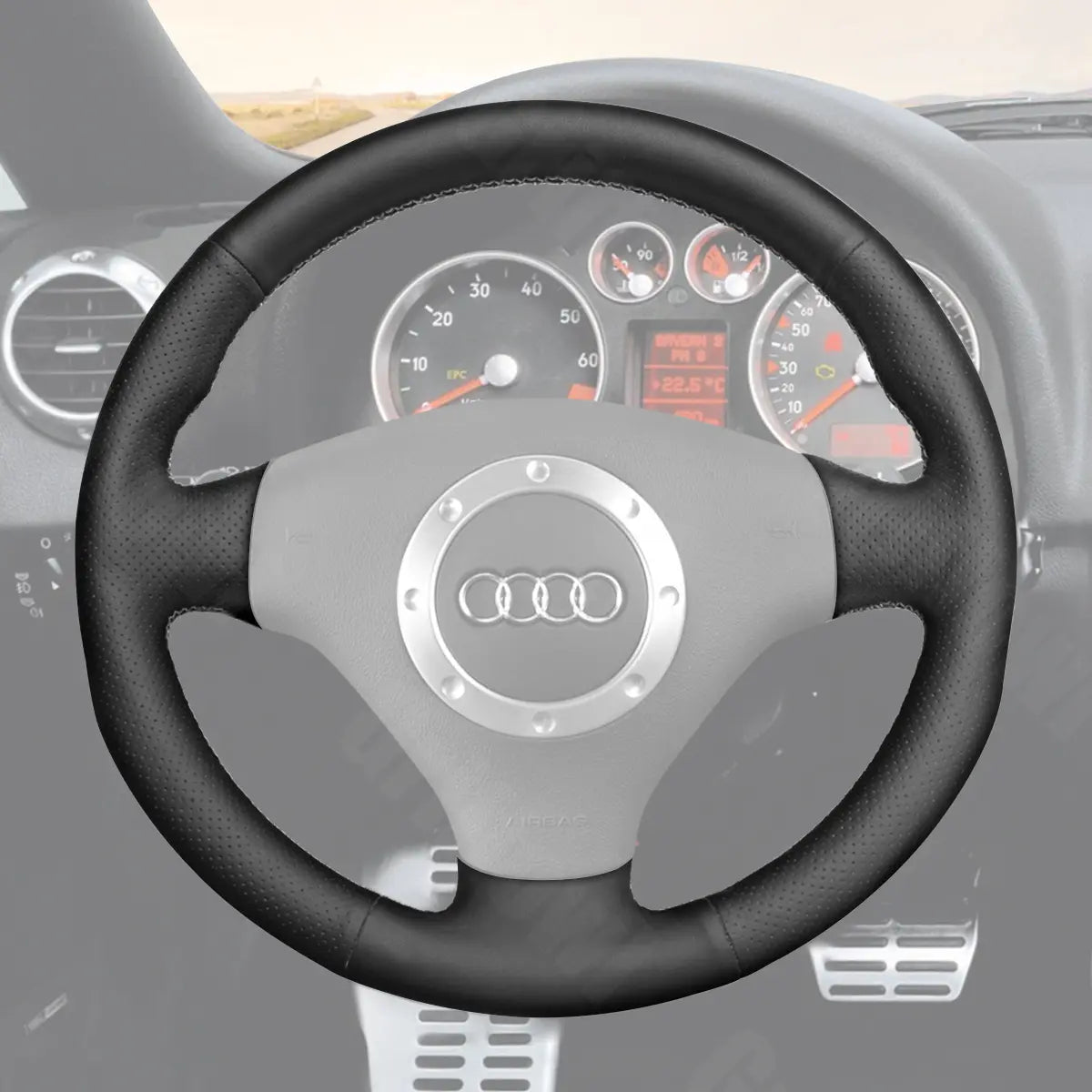 Griffowl Steering Wheel Cover for Tailored Coupe Audi RS6 S4 TT 2001-2006. Perfect grip with our steering wheel wrap and custom interior touch.