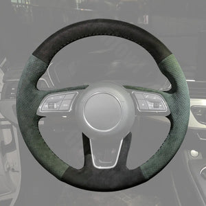 Griffowl Steering Wheel Cover for Tailored Coupe Audi S3 8V S4 RS4 B9 8W S5 8W6 2016-2022. Elevate your interior with Griffowl's wrap and stitch kit.