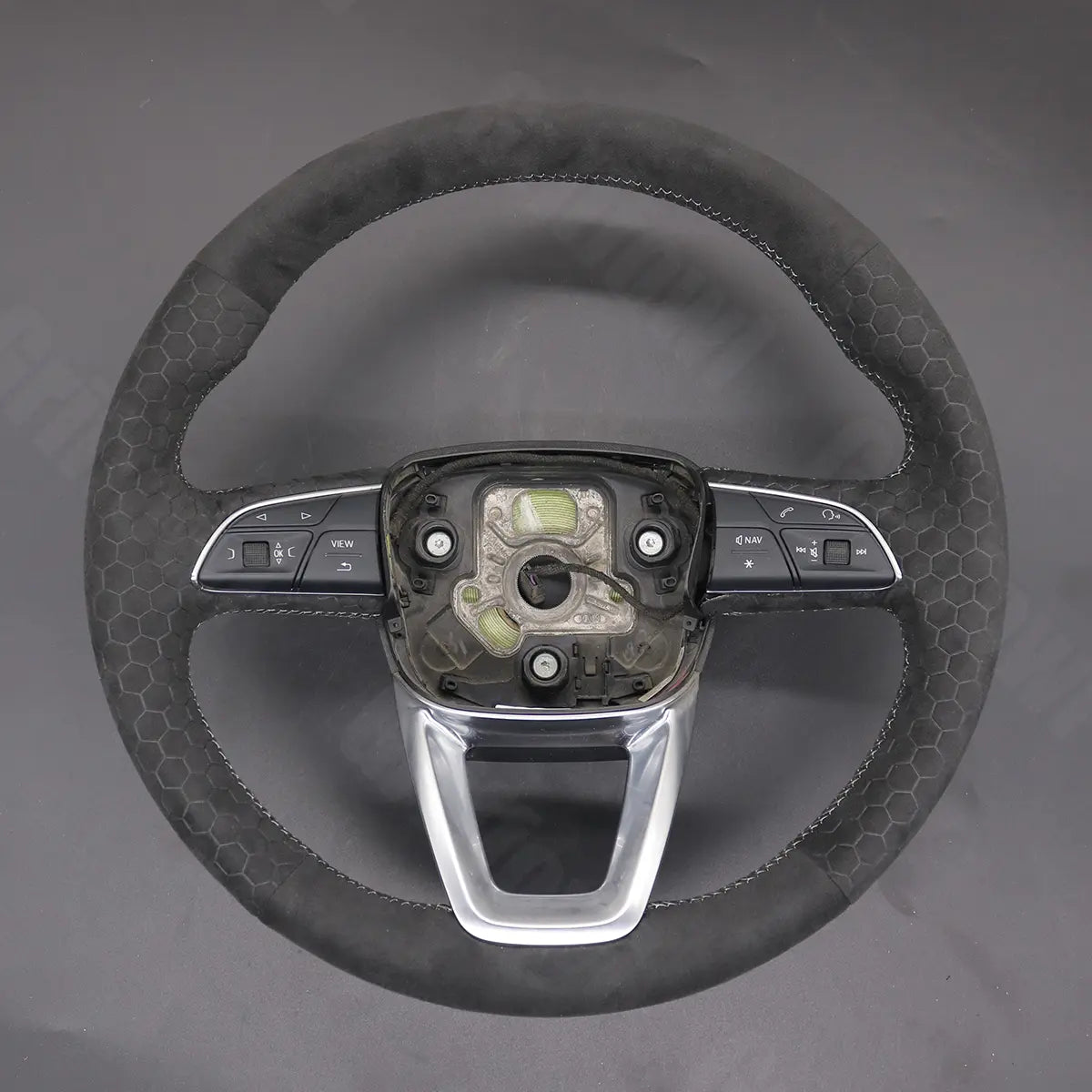 Griffowl Steering Wheel Cover for Tailored Coupe Audi S3 S4 S5 RS3 RS4 RS5 2017-2022. Hand-sewn kit for drivers seeking precision and comfort.