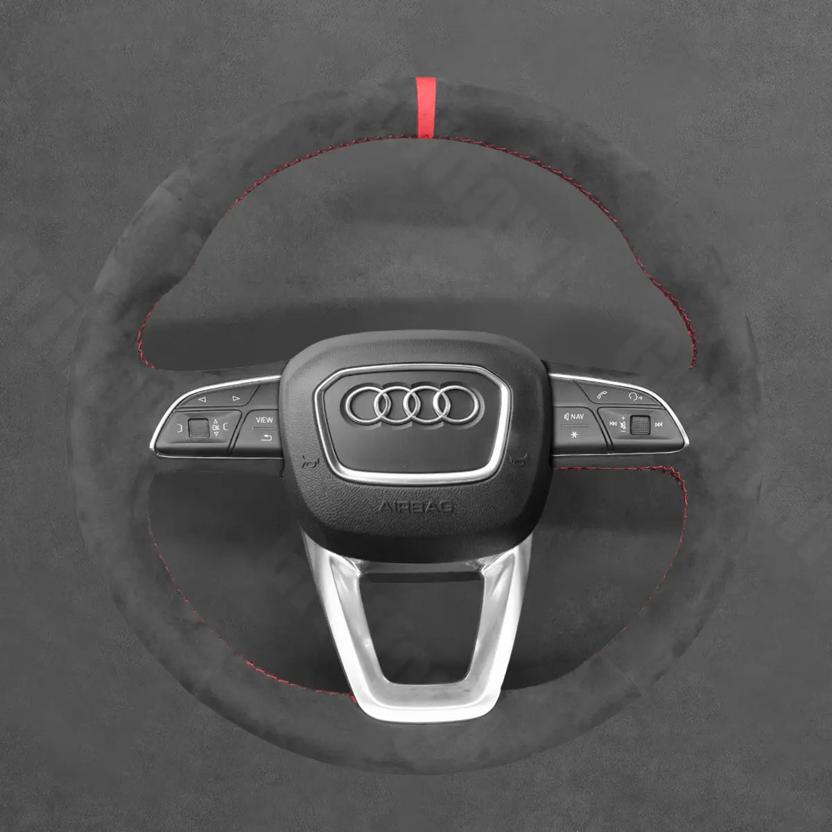 Griffowl Steering Wheel Cover for Tailored Coupe Audi S3 S4 S5 RS3 RS4 RS5 2017-2022. Hand-sewn kit for drivers seeking precision and comfort.