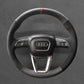 Griffowl Steering Wheel Cover for Tailored Coupe Audi S3 S4 S5 RS3 RS4 RS5 2017-2022. Hand-sewn kit for drivers seeking precision and comfort.