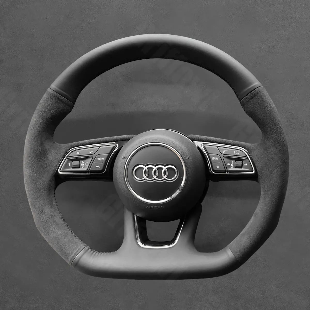 Griffowl Steering Wheel Cover for Tailored Coupe Audi S5 RS5 2017-2022. Perfect grip with our steering wheel wrap and custom interior touch.