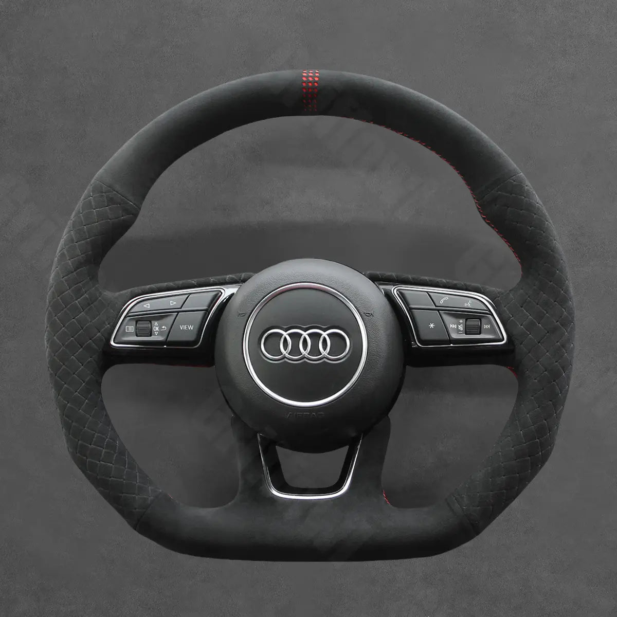 Griffowl Steering Wheel Cover for Tailored Coupe Audi S5 RS5 2017-2022. Perfect grip with our steering wheel wrap and custom interior touch.