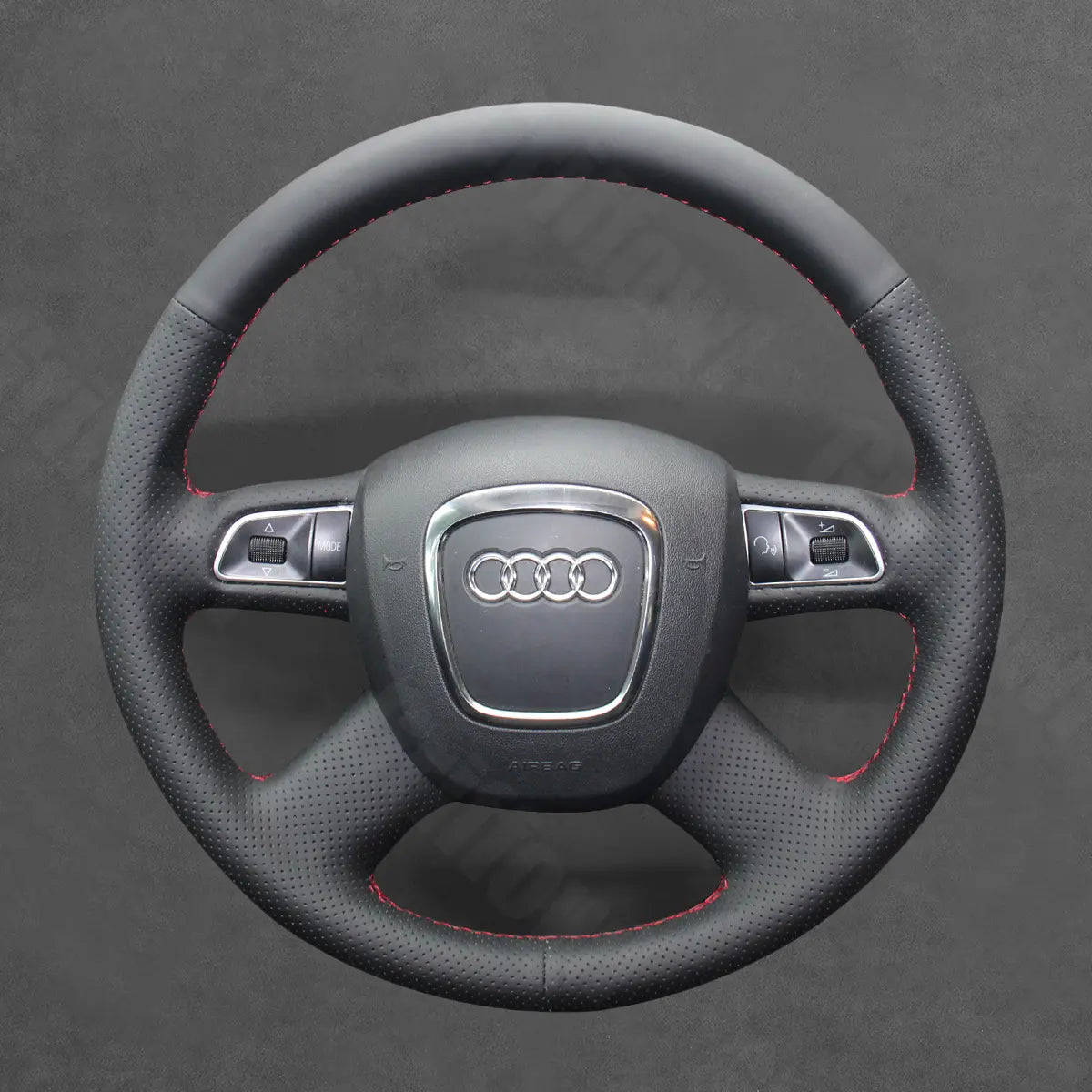 Griffowl Steering Wheel Cover for Tailored Coupe Audi S8 2008-2009. DIY kit includes hand-sewn wrap for luxury interior mods.