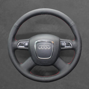 Griffowl Steering Wheel Cover for Tailored Coupe Audi S8 2008-2009. DIY kit includes hand-sewn wrap for luxury interior mods.