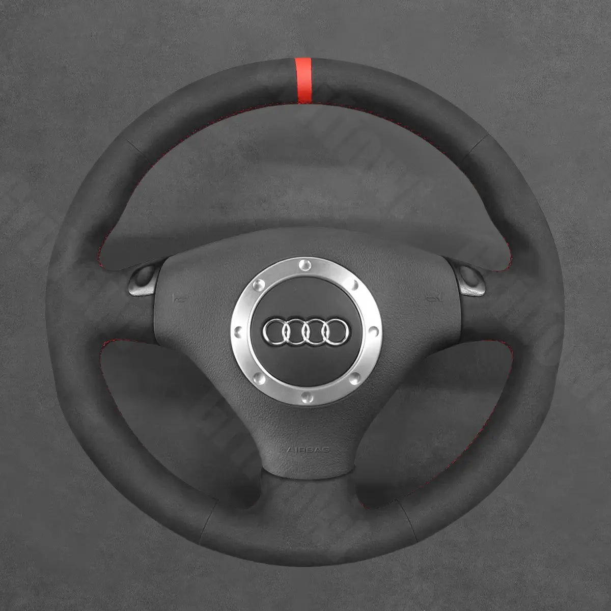 Griffowl Steering Wheel Cover for Tailored Coupe Audi TT 2002. Griffowl's interior mod with hand-sewn DIY steering wheel kit.