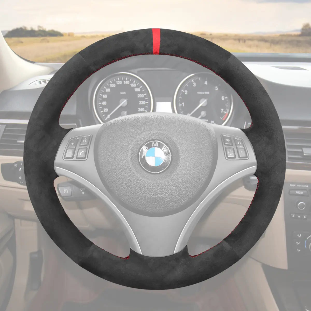 Griffowl Steering Wheel Cover for Tailored Coupe BMW 1 Series E82 E88 3 Series E92 E93 2006-2013. Hand-sewn DIY kit blends grip, function, and style inside.