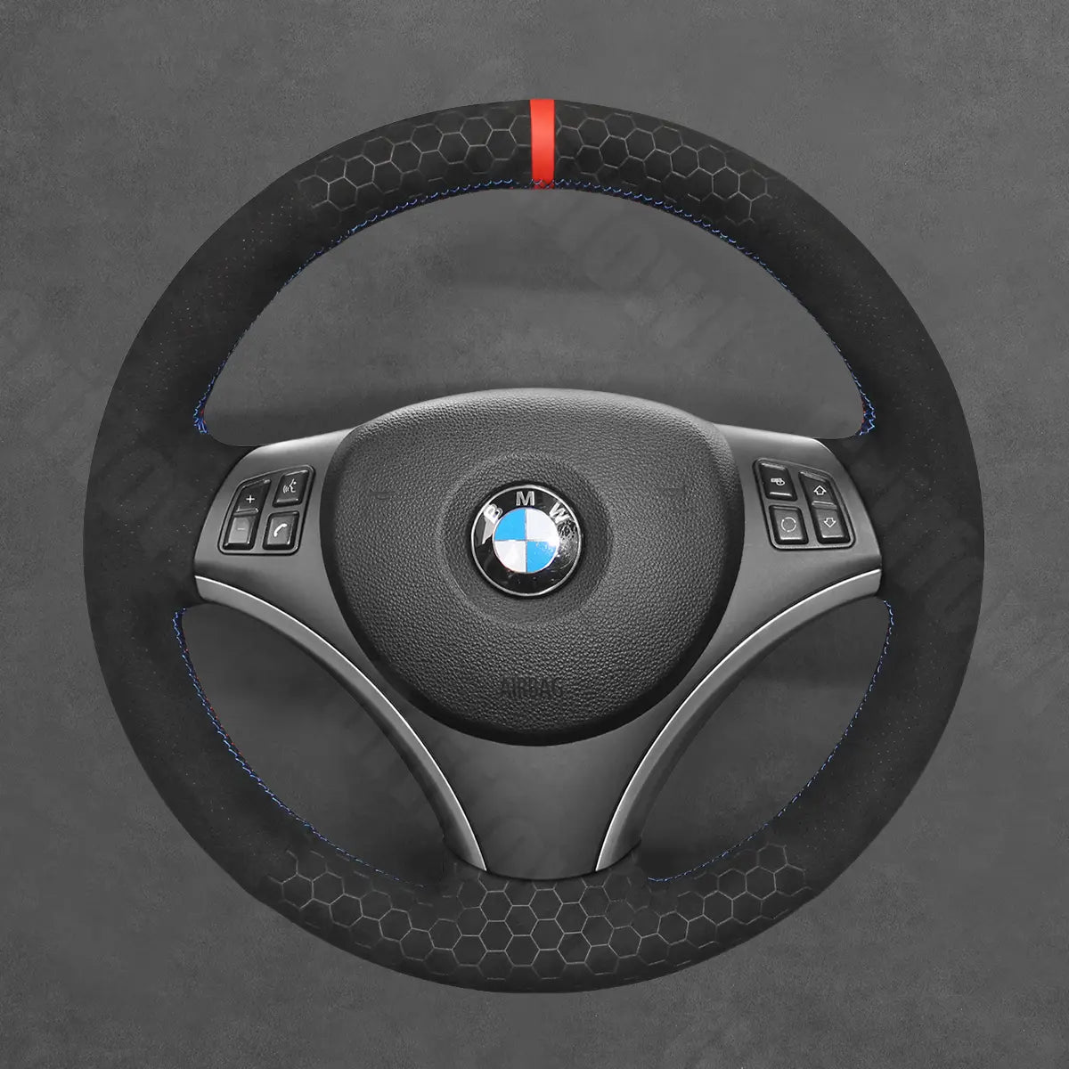 Griffowl Steering Wheel Cover for Tailored Coupe BMW 1 Series E82 E88 3 Series E92 E93 2006-2013. Hand-sewn DIY kit blends grip, function, and style inside.