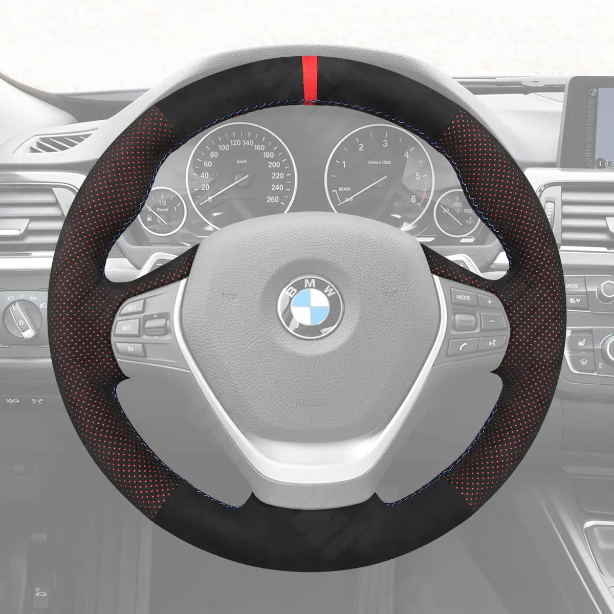 Griffowl Steering Wheel Cover for Tailored Coupe BMW 2 Series F22 F23 4 Series F32 F33 2014-2020. Hand-sewn DIY kit blends grip, function, and style inside.