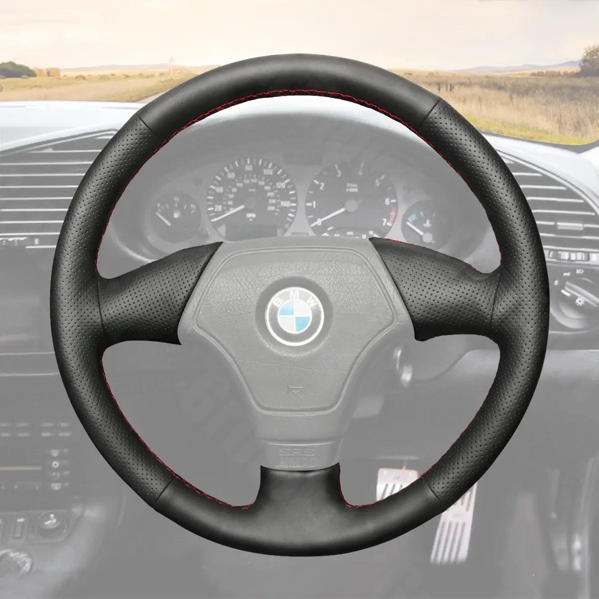 Griffowl Steering Wheel Cover for Tailored Coupe BMW 3 Series E36 8 Series E31 1995-2000. Elevate your interior with Griffowl's wrap and stitch kit.
