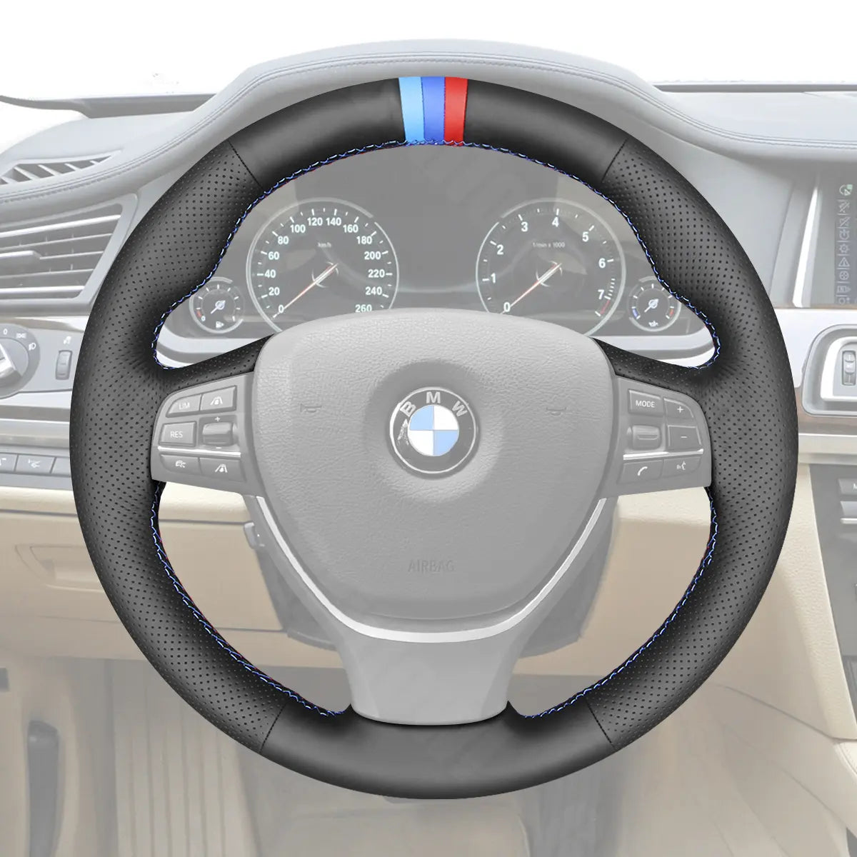 Griffowl Steering Wheel Cover for Tailored Coupe BMW 6 Series F12 F13 2011-2018. For refined interior upgrades using our wrap and stitch kit.