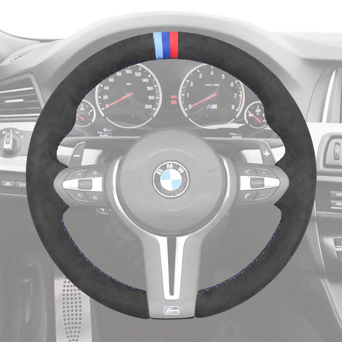 Griffowl Steering Wheel Cover for Tailored Coupe BMW M2 M3 M4 M5 M6 F06 F10 F12 F13 F80 F82 F83 F87 2014-2021. Turn every drive into a luxury experience.