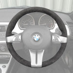 Griffowl Steering Wheel Cover for Tailored Coupe BMW Z4 E85 2003-2008. Compact, hand-sewn DIY wrap for quick interior mods and grip upgrade.