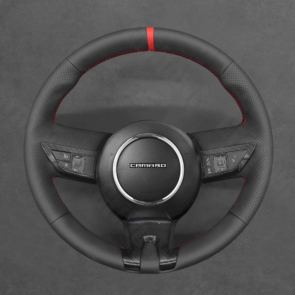 Griffowl Steering Wheel Cover for Tailored Coupe Chevrolet Chevy Camaro 2010-2011. For refined interior upgrades using our wrap and stitch kit.
