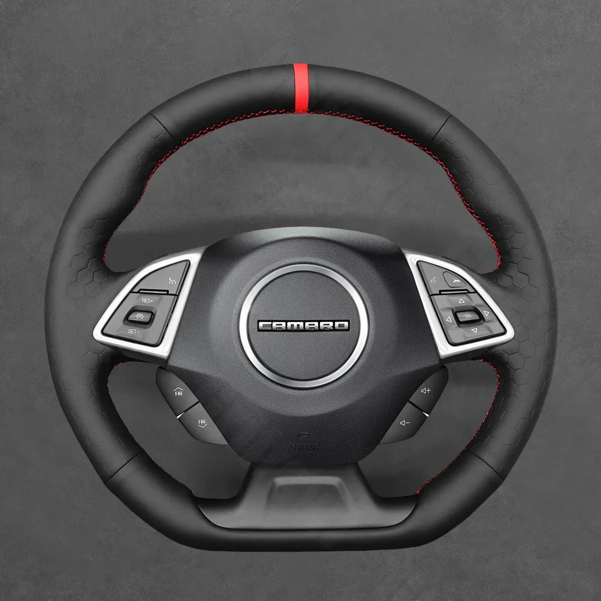 Griffowl Steering Wheel Cover for Tailored Coupe Chevrolet Chevy Camaro 2016-2025. For refined interior upgrades using our wrap and stitch kit.
