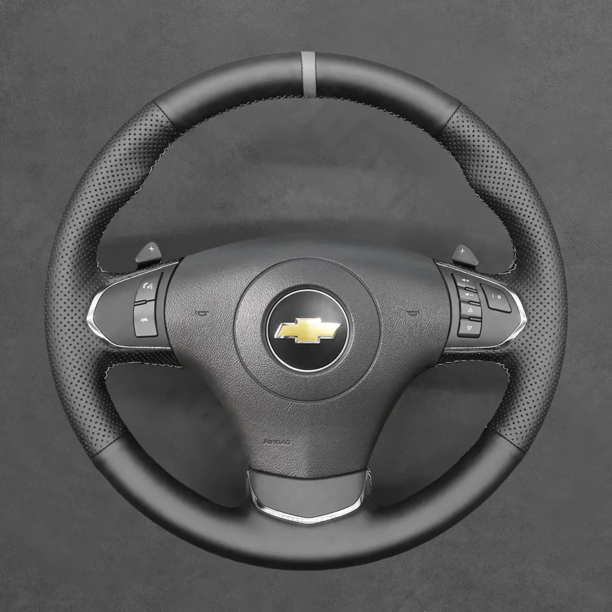 Griffowl Steering Wheel Cover for Tailored Coupe Chevrolet Chevy Corvette C6 2012-2013. Elevate your interior with Griffowl's wrap and stitch kit.
