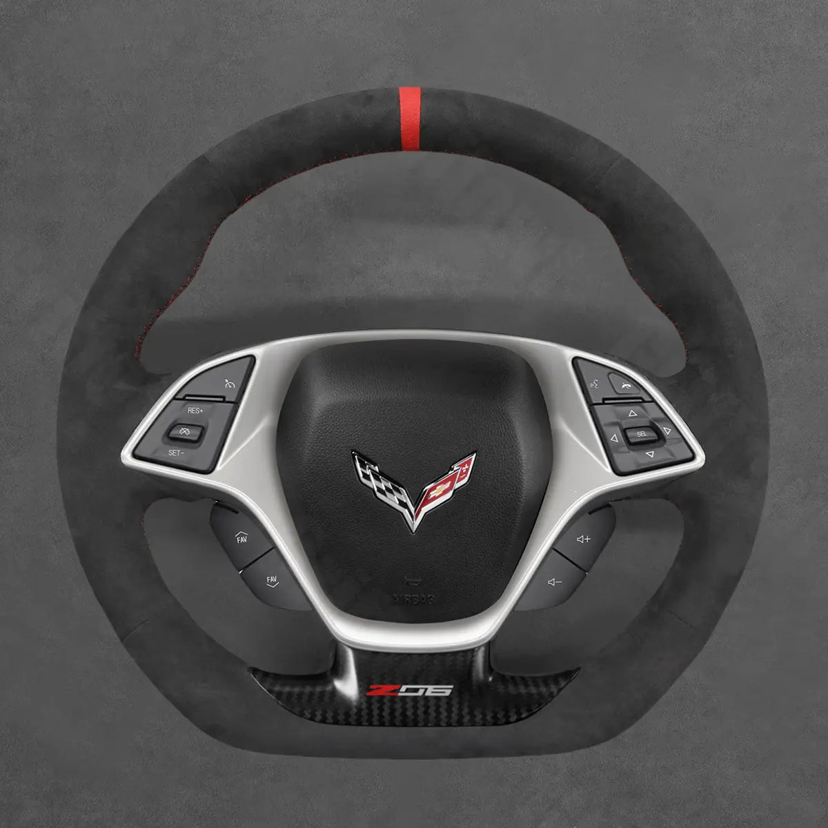 Griffowl Steering Wheel Cover for Tailored Coupe Chevrolet Chevy Corvette C7 2015-2019. Elevate your interior with Griffowl's wrap and stitch kit.
