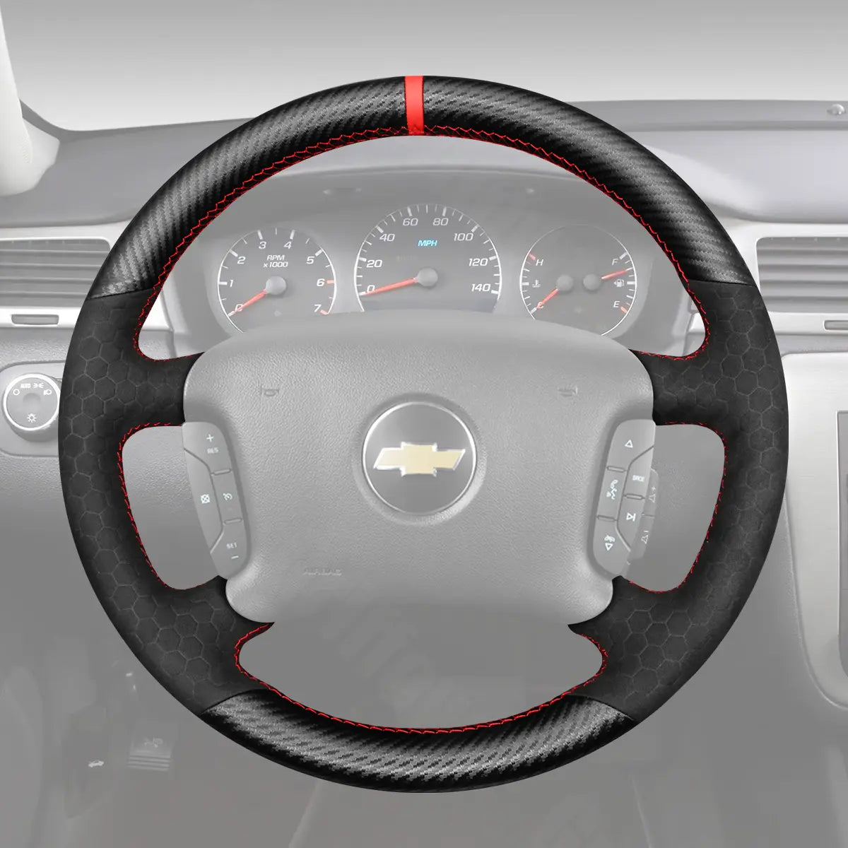 Griffowl Steering Wheel Cover for Tailored Coupe Chevrolet Monte Carlo 2006-2007. For refined interior upgrades using our wrap and stitch kit.
