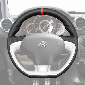 Griffowl Steering Wheel Cover for Tailored Coupe Citroen DS3 Cabrio 2013-2016. Griffowl's interior mod with hand-sewn DIY steering wheel kit.
