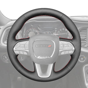 Griffowl Steering Wheel Cover for Tailored Coupe Dodge Challenger 2015-2018. Perfect grip with our steering wheel wrap and custom interior touch.
