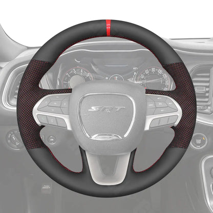 Griffowl Steering Wheel Cover for Tailored Coupe Dodge Challenger 2015-2024. Perfect grip with our steering wheel wrap and custom interior touch.
