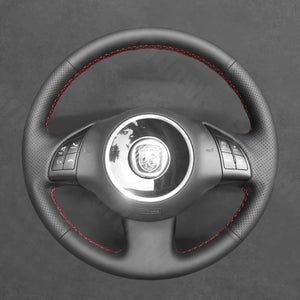 Griffowl Steering Wheel Cover for Tailored Coupe Fiat 500C 2014-2017. DIY kit includes hand-sewn wrap for luxury interior mods.