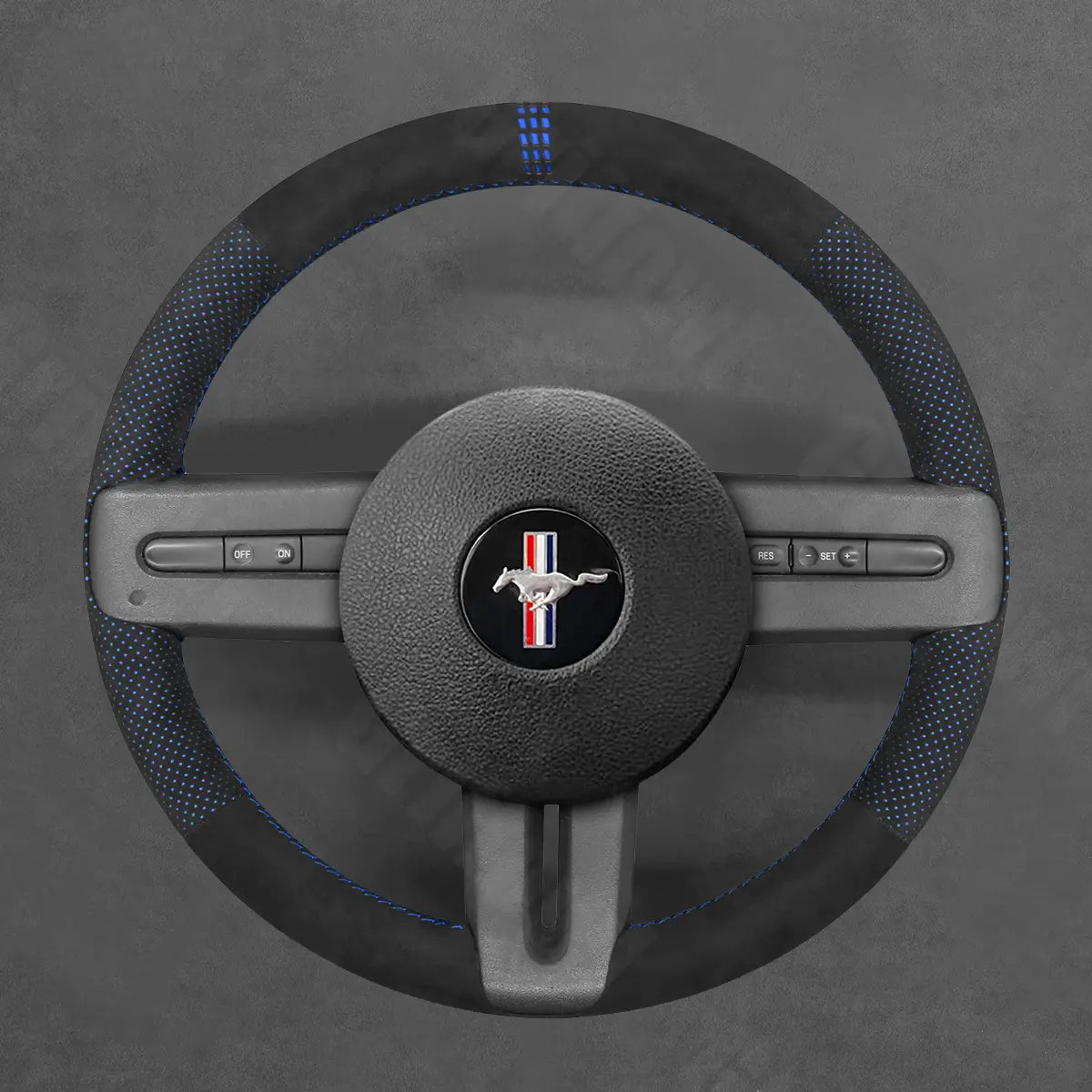Griffowl Steering Wheel Cover for Tailored Coupe Ford Mustang 2005-2012. Perfect grip with our steering wheel wrap and custom interior touch.