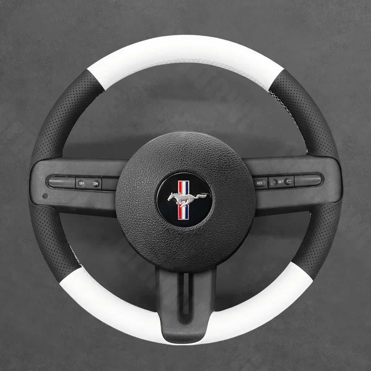 Griffowl Steering Wheel Cover for Tailored Coupe Ford Mustang 2005-2012. Perfect grip with our steering wheel wrap and custom interior touch.