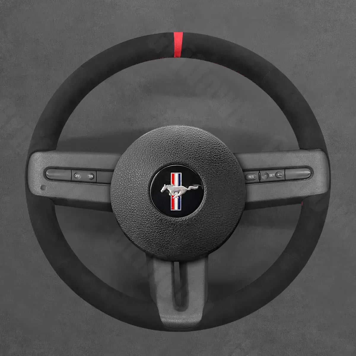 Griffowl Steering Wheel Cover for Tailored Coupe Ford Mustang 2005-2012. Perfect grip with our steering wheel wrap and custom interior touch.