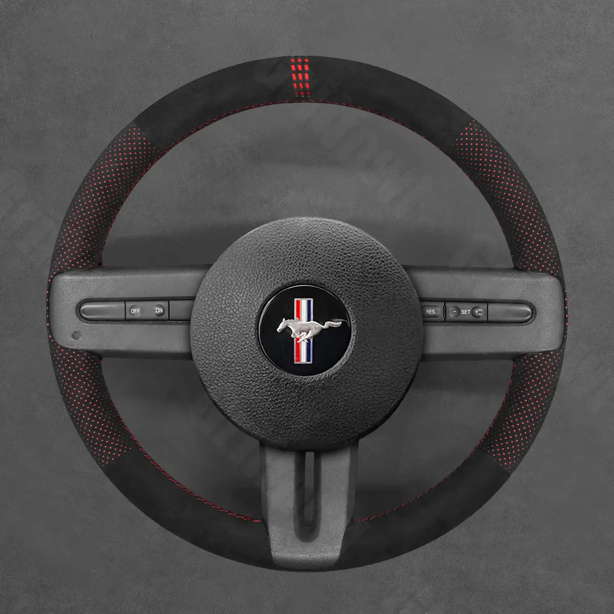 Griffowl Steering Wheel Cover for Tailored Coupe Ford Mustang 2005-2012. Perfect grip with our steering wheel wrap and custom interior touch.