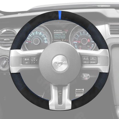 Griffowl Steering Wheel Cover for Tailored Coupe Ford Mustang 2010-2014. Perfect grip with our steering wheel wrap and custom interior touch.